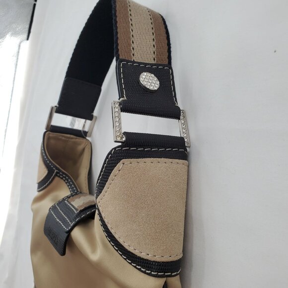 MICHAEL Michael Kors Women's Sport Luxe Small Hobo Satin Bag Sand New With Tags - Picture 10 of 12